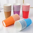 thumbnail image 2 of 10PCS 9oz 250ml Solid Thick Paper Cup Disposable Cup Wedding Birthday Party Holiday Disposable Tableware, 2 of 10