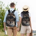 thumbnail image 4 of Disketp Pilot Cat In Vintage Plane Mochila de Lona Estampada, Mochila Escolar de Viaje Ligera para Estudiantes y Portátil-Small, 4 of 5