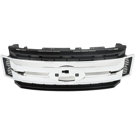 SEBLAFF Front Bumper Center Grille Grill Chrome & Black Replacement for 2017-2019 F250 Truck F350 Super Duty FO1200600C