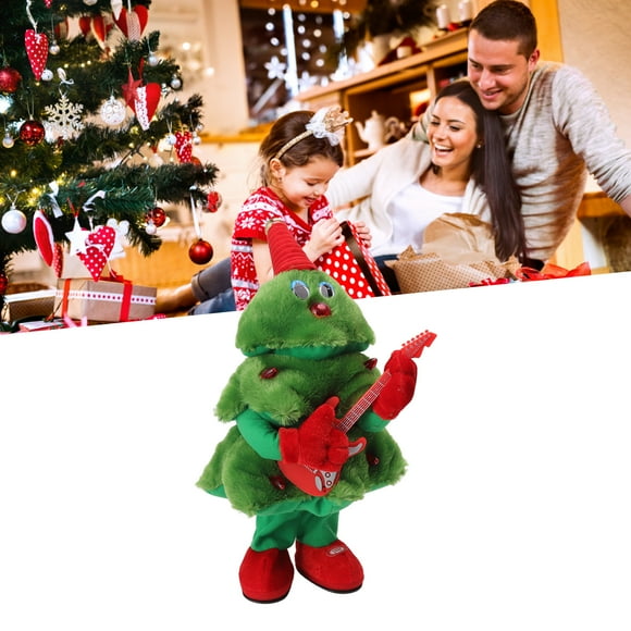 Juguete de Peluche de Árbol de NaviDad Eléctrico, 8 Canciones JUEGO CONTINUO QUE BRILLA INTENSAMENTO Cantando Bailando Lindo Juguete de Peluche Eleccico Cantando Árbol de