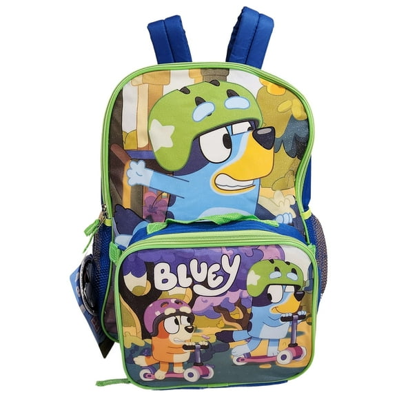 Bluey "Outdoor Fun" Full Size 16 Inch Backpack with Detachable Lunch Box 2 pieces set