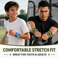 thumbnail image 6 of COUVER Camouflage Athletic Sweatband Wristbands Green Yellow 2 Pairs (4 Count), 6 of 6