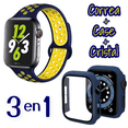 thumbnail image 1 of Correas para Apple Watch compatible con 38mm / 40mm + Case protector de pantalla con Cristal Templado. Estilo Sport, ideal para hacer ejercicio. Mamá Pulpo Sport con case, 1 of 4