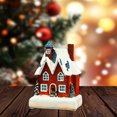 thumbnail image 3 of Kmbangi Christmas Small Village Houses, Cute LED Light Up Snow House Scene Figurine Tabletop Decorations for Home, 3 of 6