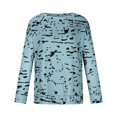 thumbnail image 3 of Patlollav Winter Fall Ladies Long Sleeve Blouses,Women Print Comfortable Breathable Round-Neck Tops, 3 of 6