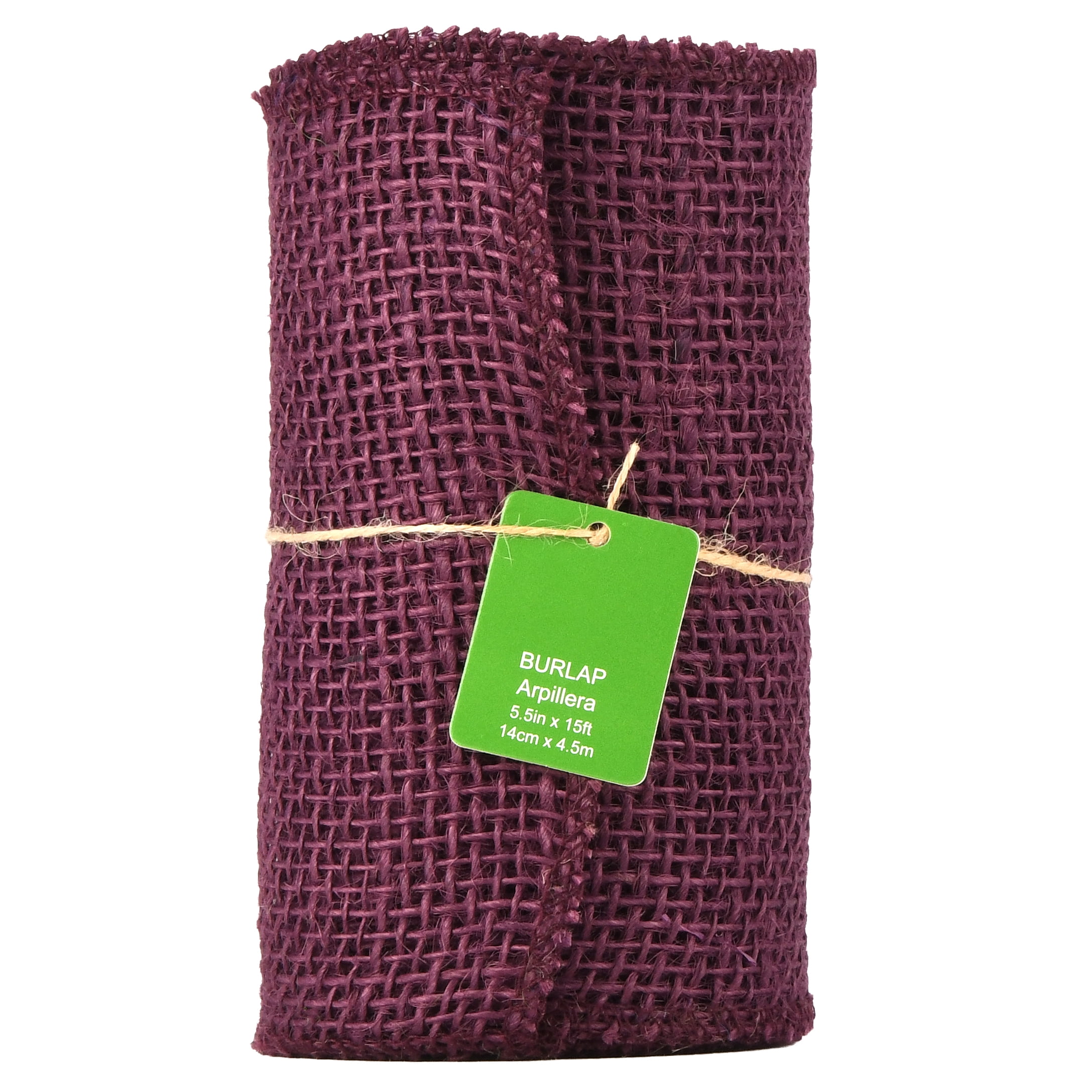 Mainstays 5.5'X15' Burlap Ribbon Burgundy Loose Weave , 1 Each