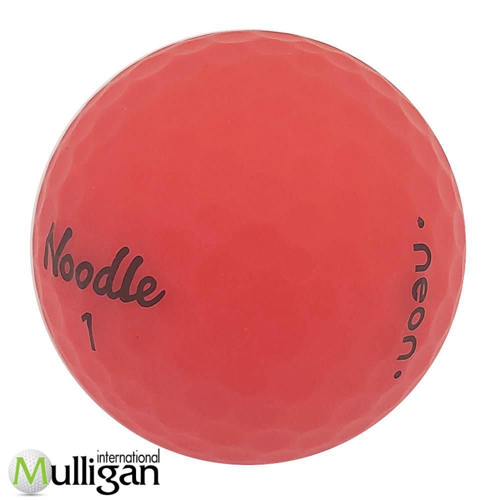 Mulligan - 12 balles de golf récupérées Noodle Neon Mat 5A, rouge