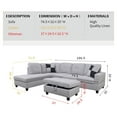 thumbnail image 4 of PonLiving Furniture Breeze 106.5'' Sectional Sofa with Storage Ottoman, Left Hand & Right Hand Facing, 4 of 4