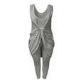 thumbnail image 4 of Gibobby pantalones holgados de oficina Mono juvenil y de moda de color sólido de talla grande para mujer para ir a la oficina(Gris， XXL), 4 of 5