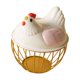 thumbnail image 3 of Cesta para huevos con tapa, rústica, decorativa, redonda, para huevos de gallina, colección de huevos Tapa rosa, 3 of 9