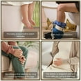 thumbnail image 3 of Dsseng Foldable Toilet Potty Stool for Adults  7” Heavy Duty Plastic Portable Squatting Poop Foot Stool  Poop Stool for Bathroom adults Bathroom Non-Slip Toilet Assistance Step Stool - Gi, 3 of 6