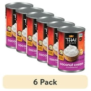 (6 pack) Thai Kitchen Non-GMO Gluten Free Gluten Free Unsweetened Coconut Cream, 13.66 fl oz Can