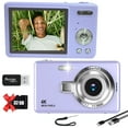 thumbnail image 1 of MAKATA 4K Digital Camera for Kids Teens, Boys Girls  Student (PURPLE) Point and Shoot Camera 50 MP 16X Zoom 1080P HD 32GB SD Card Autofocus Rechargeable Battery Vlogging Birthday Holiday Gift, 1 of 7