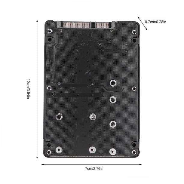 Caja convertidora 2 en 1 M.2 NGFF B-Key y MSATA SSD a caja adaptadora SATA 3.0