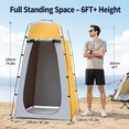 thumbnail image 4 of Portable Camping Shower Tent, Pop Up Privacy Tent, Outdoor Changing Room Toilet Tent Waterproof Privacy Shelter for Camping, Beach, Hiking, Fishing, 4 of 8