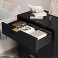 thumbnail image 6 of Homhougo Dressers for Bedroom 4 Drawer, Chest of Drawers with Metal Base, Modern Dresser Chest Cabinet Organizer, Large Dresser for Living Room, Hallway, Closet(Black), 6 of 7