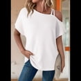 thumbnail image 2 of Camiseta Informal de Verano para Mujer, de Corta, con Hombros Descubiertos y Tejido Gofre, Color , Talla M, 2 of 6
