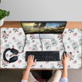 thumbnail image 4 of Long Mouse Pads for Desk,White Cow Milk Jar Pattern Desk Mats on Top Of Desks, Desk Mouse Pad Extra Large with 3mm Non-Slip Base and Stitched Edge for Gaming,Office,Work,Home 47.3"x23.6", 4 of 6