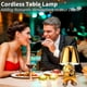 thumbnail image 3 of Bedside Touch Table Lamp, Gold Thinker Lamp Desk Light Cordless Rechargeable Portable Decorative Nightstand Lamp With Usb Charging, 3 of 4