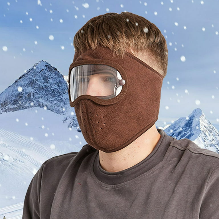 Men And Women Warm Mask Freely Adjust The Tightness For Skiing Paintball Lawn  Mowing Wine Red 