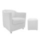 thumbnail image 1 of Set de puff y sillón Tilla - Blanco WEIK Tilla, 1 of 5