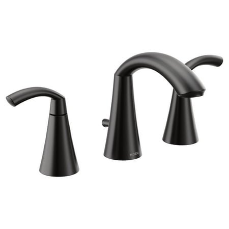 Moen T6173 Glyde 1.2 GPM Widespread Bathroom Faucet - Black