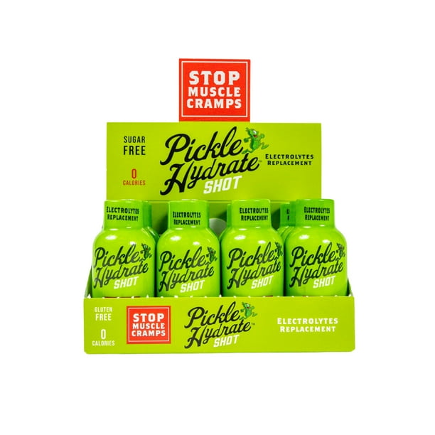 Pickle Hydrate Shot for Cramps Relief Electrolyte Replacement Pickle Juice Drink Extra Strength