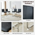 thumbnail image 6 of TesNus Bar Stools Set of 2 Black Faux Leather Modern C-Shaped Chrome Legs for Kitchen, 6 of 7
