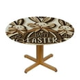 Aristuring Easter Bunnies Leaves Hearts Round Table Cover 100