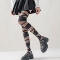 thumbnail image 1 of EZLIFE Medias de mujer con tiras cruzadas hasta el muslo Calcetines de verano finos JK H6T7, 1 of 7