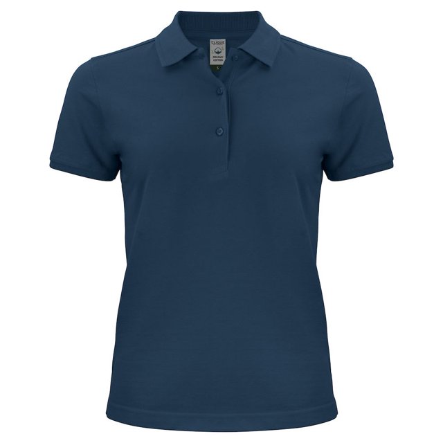 Clique - Polo de Algodón Orgánico para Mujer (Marino Oscuro)