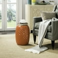 thumbnail image 1 of Safavieh Calla Ceramic Decorative Garden Stool, Orange, 1 of 4