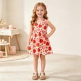thumbnail image 6 of IFNWSV Girls Floral Print Sleeveless Summer Dresses Cotton A Line Beach Sundress Casual Dress with Pockets Multicolor 3-4 Years, 6 of 7