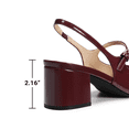 thumbnail image 2 of DREAM PAIRS Women's Mary Jane Low Chunky Heels Slingback Closed Square Toe Dress Shoes Wedding Party Work Office Pumps Shoes, 2 of 5