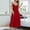 Red, variant on QUINDOS Silk Pajamas for Women Satin Midi Nightgowns for Women Sleeveless V Neck Sleep Dress Casual Solid Lace Patchwork Home Wear Night Dress