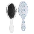 thumbnail image 2 of Hair Brush Blue Grey Baroque Cushion Base Hair Brushes Touch Paddle Oval Hairbrush, 2 of 7