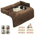 thumbnail image 1 of CJC Dogs Cats Bed Mat Plush Sofa Couch Cover Pet Furniture Protector with Soft Neck Bolster Pillow, 4 Colors & 5 Sizes, 1 of 9