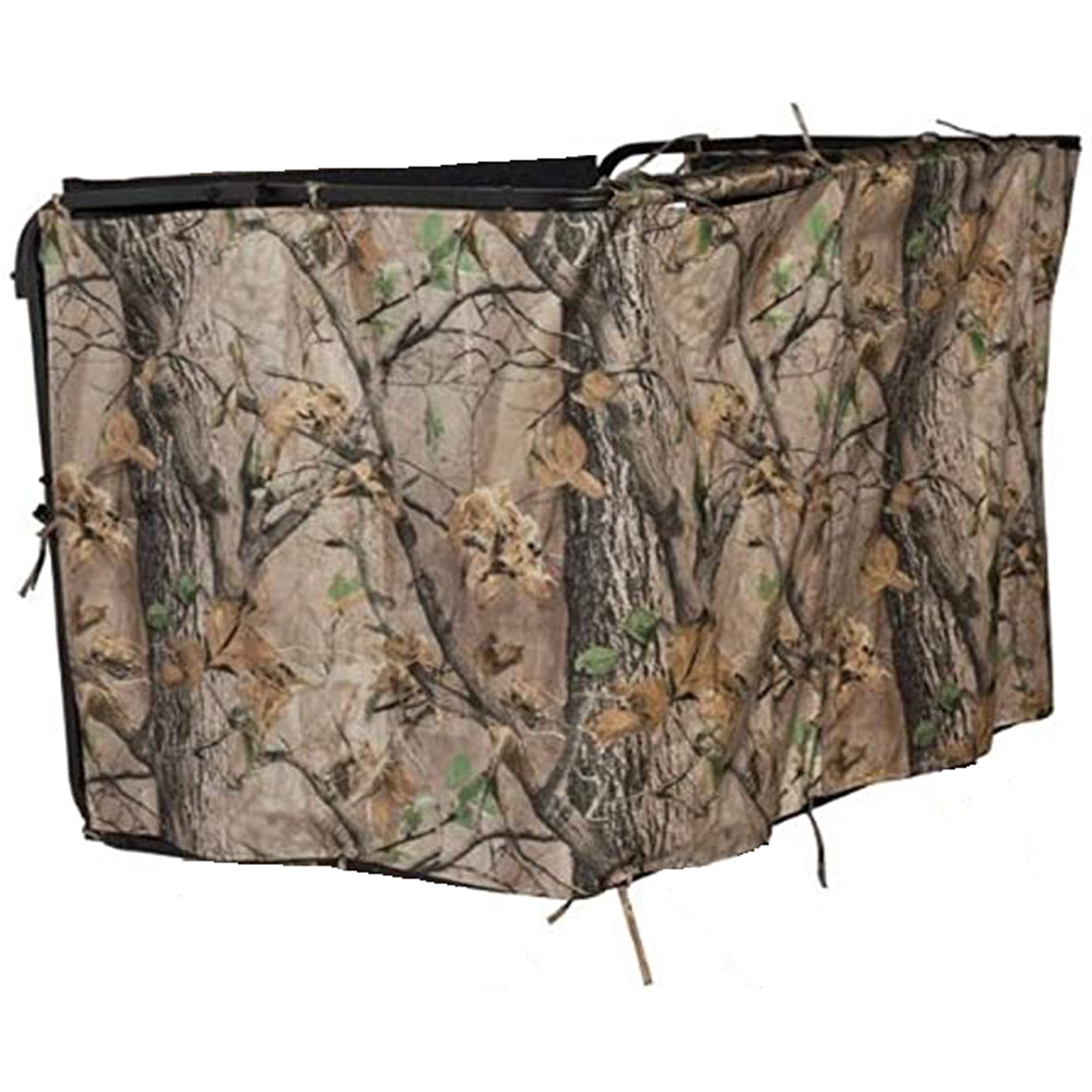 Ladder Tree Stand Camo Cover 2-Man Hunting Blind Shield Zipper Entry Deer Hunter 