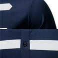 thumbnail image 4 of Hxshgdsn Men Stand Collar Dress Shirt Regular Fit Long Sleeve Casual Business Pullover Crew Neck Lightweight Tops Navy M, 4 of 9