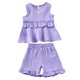 thumbnail image 1 of Odeerbi 0-6 Años Niña Conjunto de Verano Camiseta de Tirantes Con Volantes de Algodón Conjunto de Dos Piezas Sin Mangas, 1 of 9