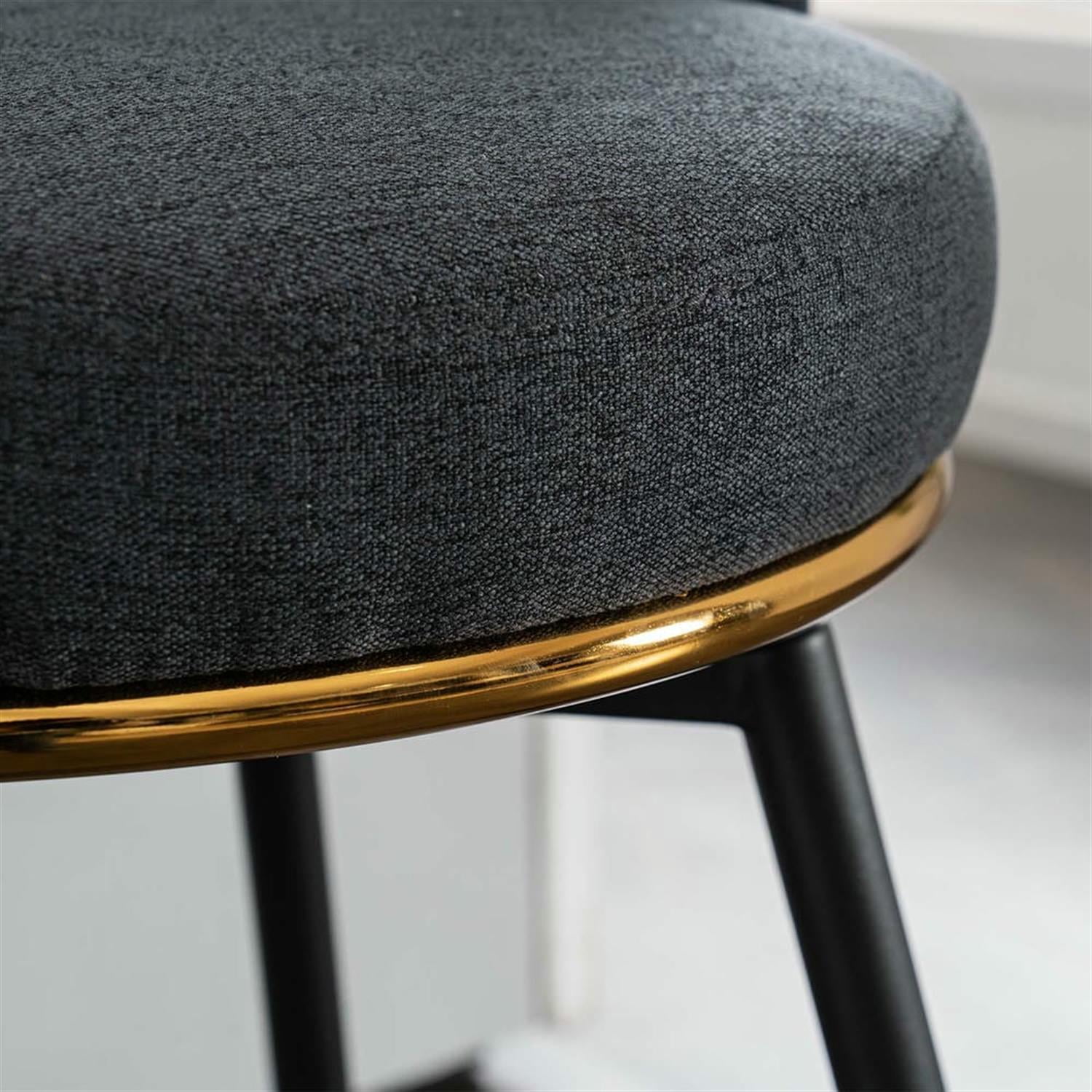 Demi Bonn 33" Counter Height Bar Stools Set of 2, Swivel Barstools with Back, Kitchen Island Countertop Chairs for Dining Room, Gray