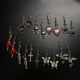 thumbnail image 1 of Pendientes colgantes góticos vintage punk con calavera de murciélago y mariposa, exquisitos, 1 of 5