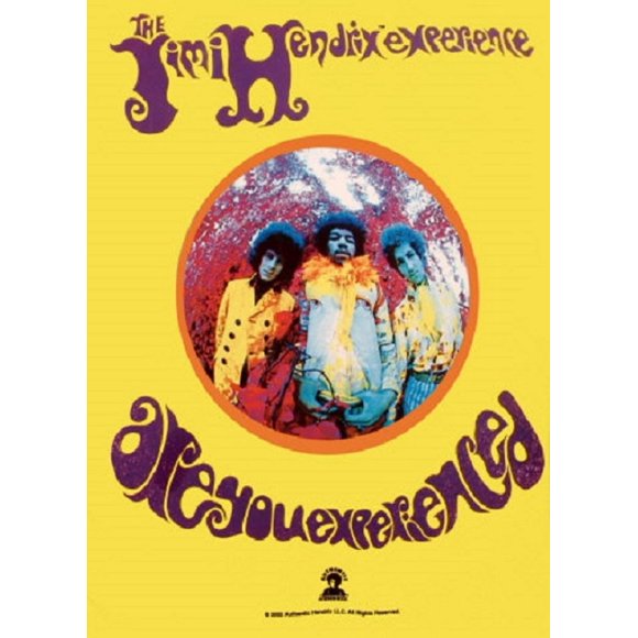 Heart Rock Drapeau en Tissu Original Jimi Hendrix tes-Vous Expérimenté, 110 x 75 x 0,1 cm, Multicolore