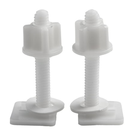 

Plastic Toilet Seat Hinge Repair Bolts + Fitting Screws +Washers Kit Accessories