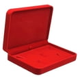 thumbnail image 2 of Upscale Velvet Jewelry Bracelet Necklace Rings Gift Display Case Storage Red, 2 of 8