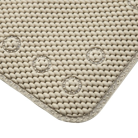 Kenney Non Slip Taupe Cushioned Foam Bath Shower Tub Mat With