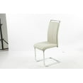 thumbnail image 1 of Chaises de salle à manger Aerys Max en PU beige (ensemble de 4), 1 of 3