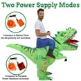thumbnail image 7 of DeeKom Halloween T-rex Inflatable Adult Costume, Blow up Dinosaur Rider Costume for Men/Women, 7 of 7