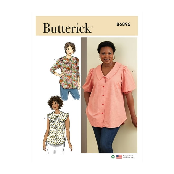 Butterick Sewing Pattern 6896 - Women's Top, Size: W2 (20W-22W-24W-26W-28W)