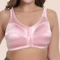 thumbnail image 2 of Push Up Bras for Women Seamless Gathering Front Buckle Full Cup Double Strap Plus Size Sports Bra Red 46D, 2 of 6